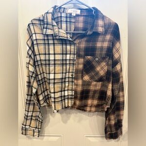 Brown Cropped Flannel